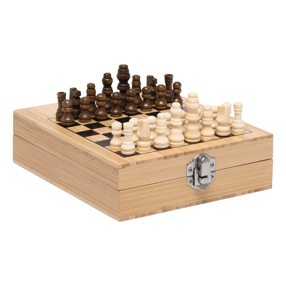 BAMBOO CHESS - Wijnset met schaakspel