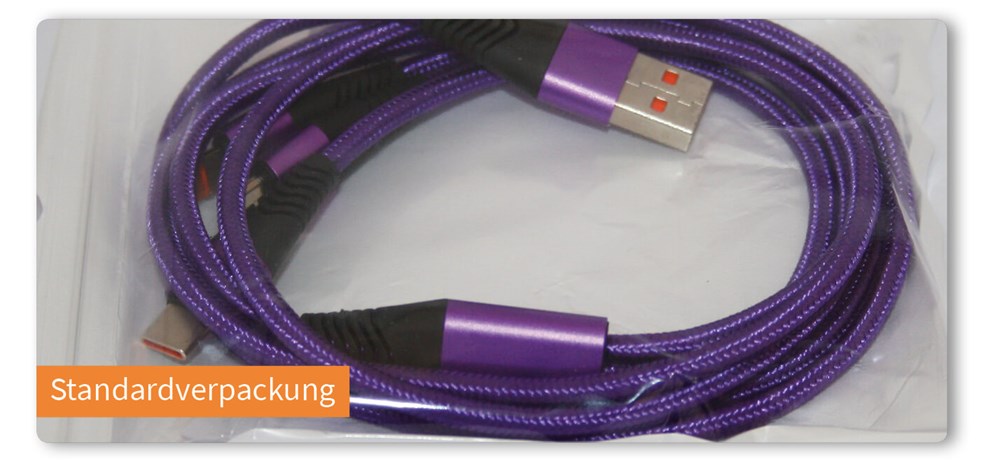 3in1 Cable "Flex Highspeed" oranje