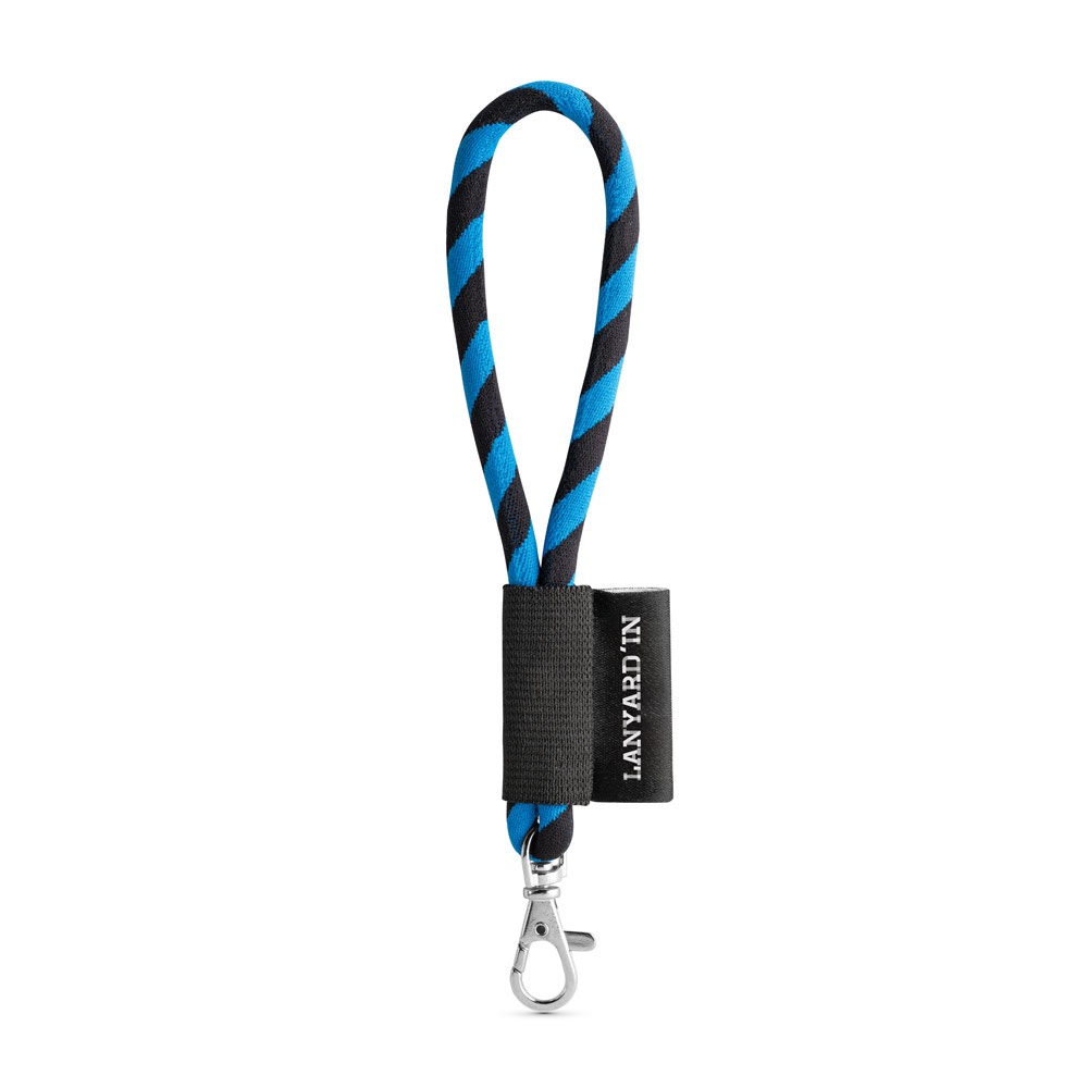 75090. Lanyard Tube Short Set. Standaard modellen - Zwart, Royal blauw