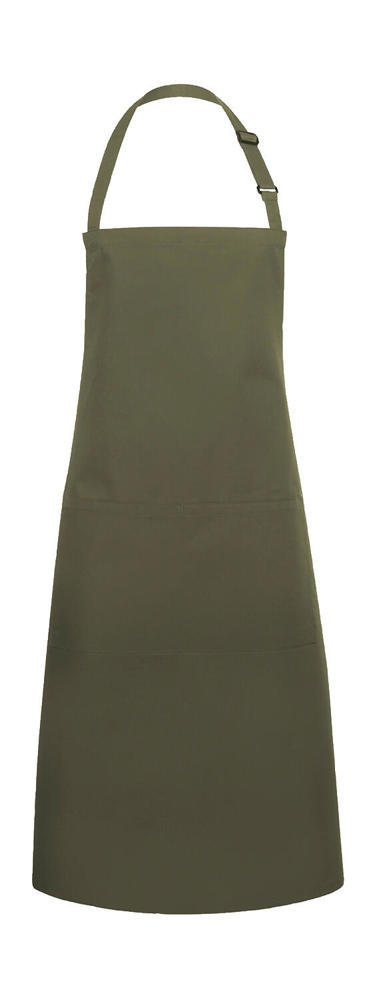 Bib Apron Basic with Pocket - Moss Green