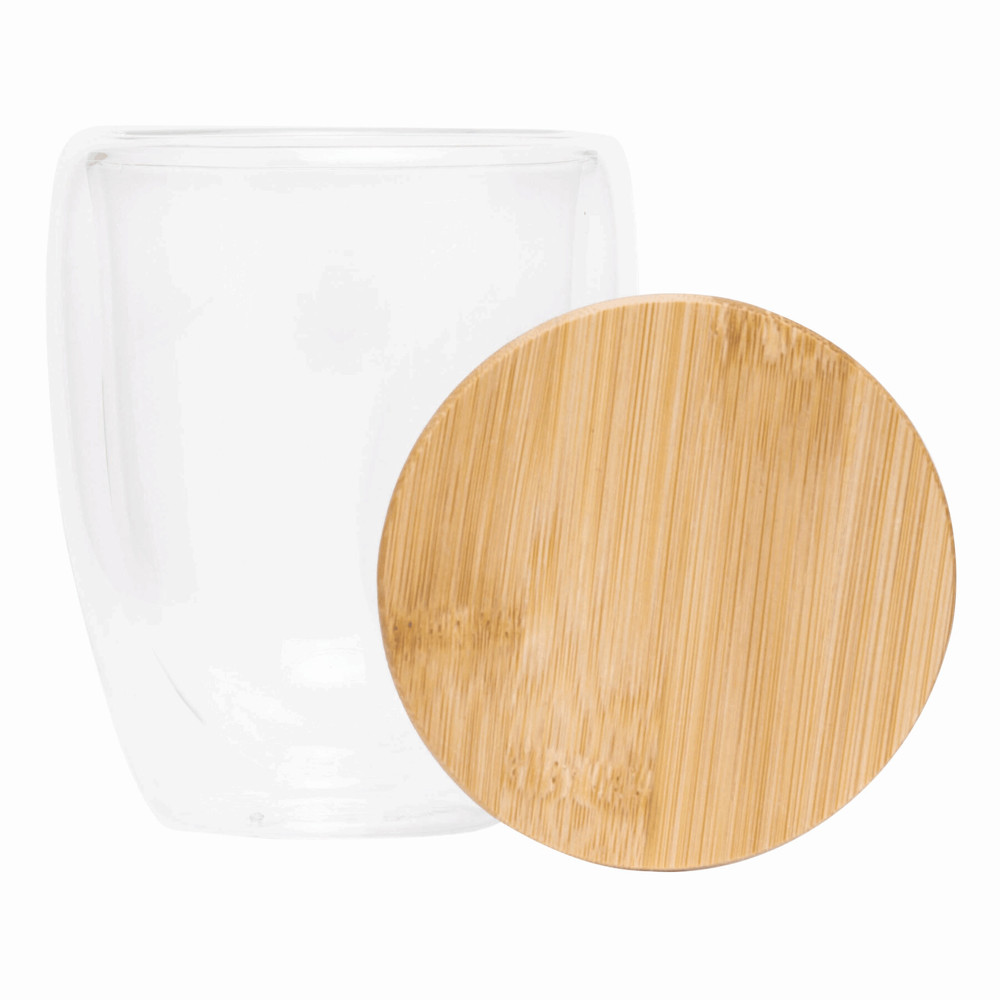 BAMBOO ART M - Dubbelwandig glas, inhoud ca. 350 ml.