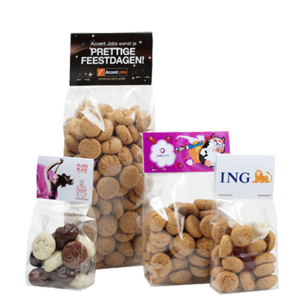 GROOT zakje met kopkaartje gevuld met 100 gram