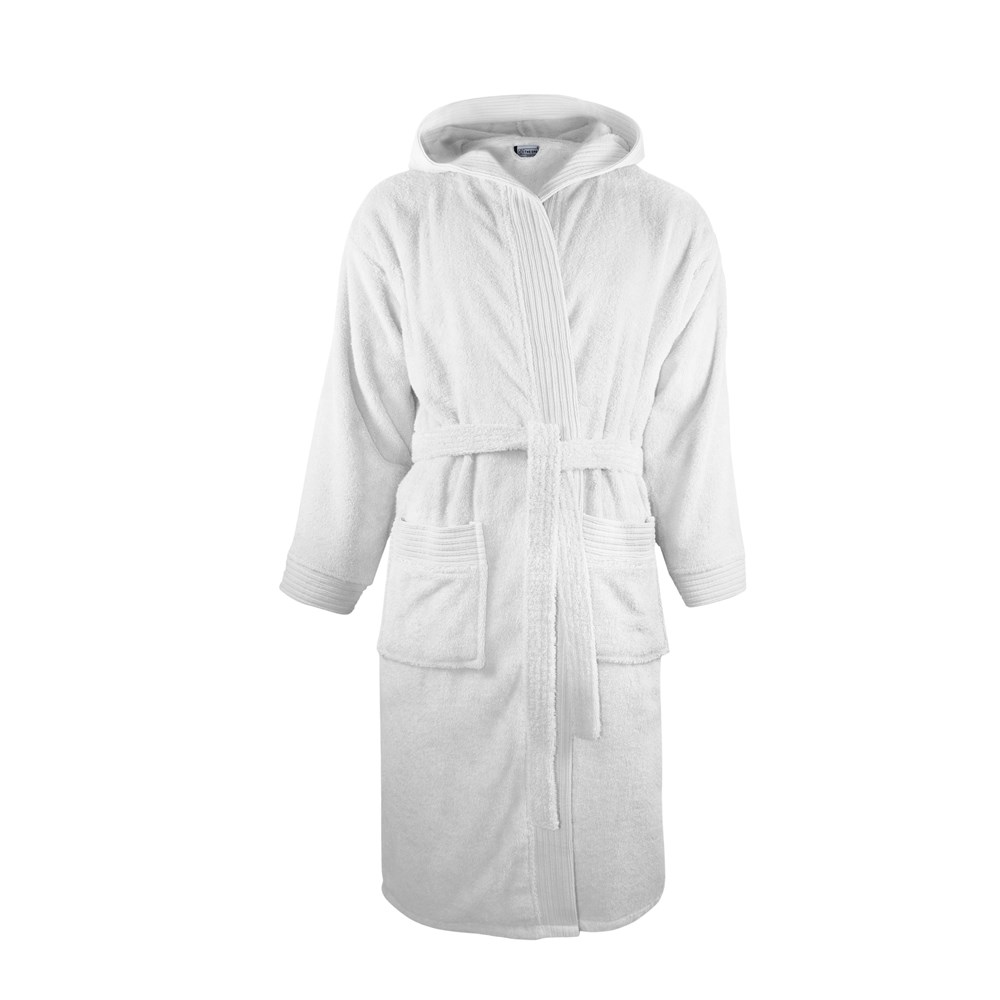 Bathrobe Hooded - Wit