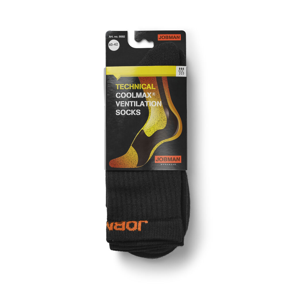 Jobman - 9592 Coolmax® Socks Zwart 43