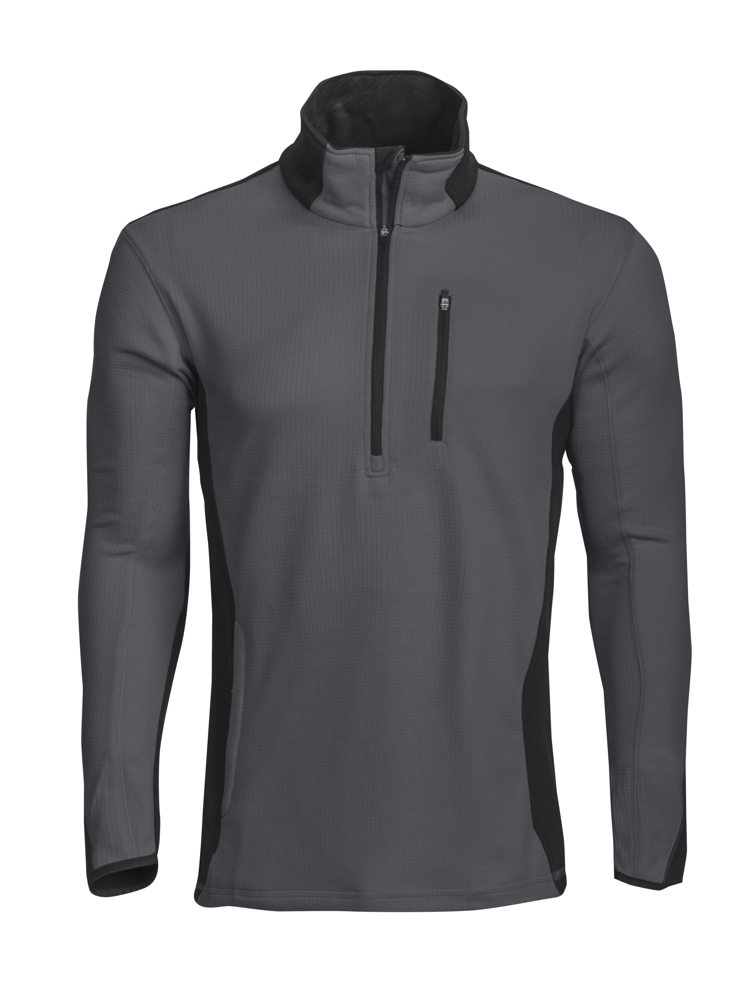 3306 SWEATER MET KORTE RITS - Grijs