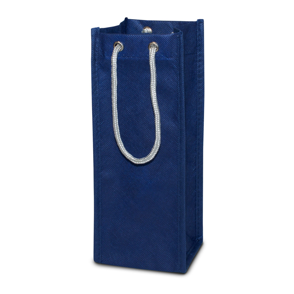 FLORENZ – Flesentas met zilveren koordhandvatten - Marineblauw