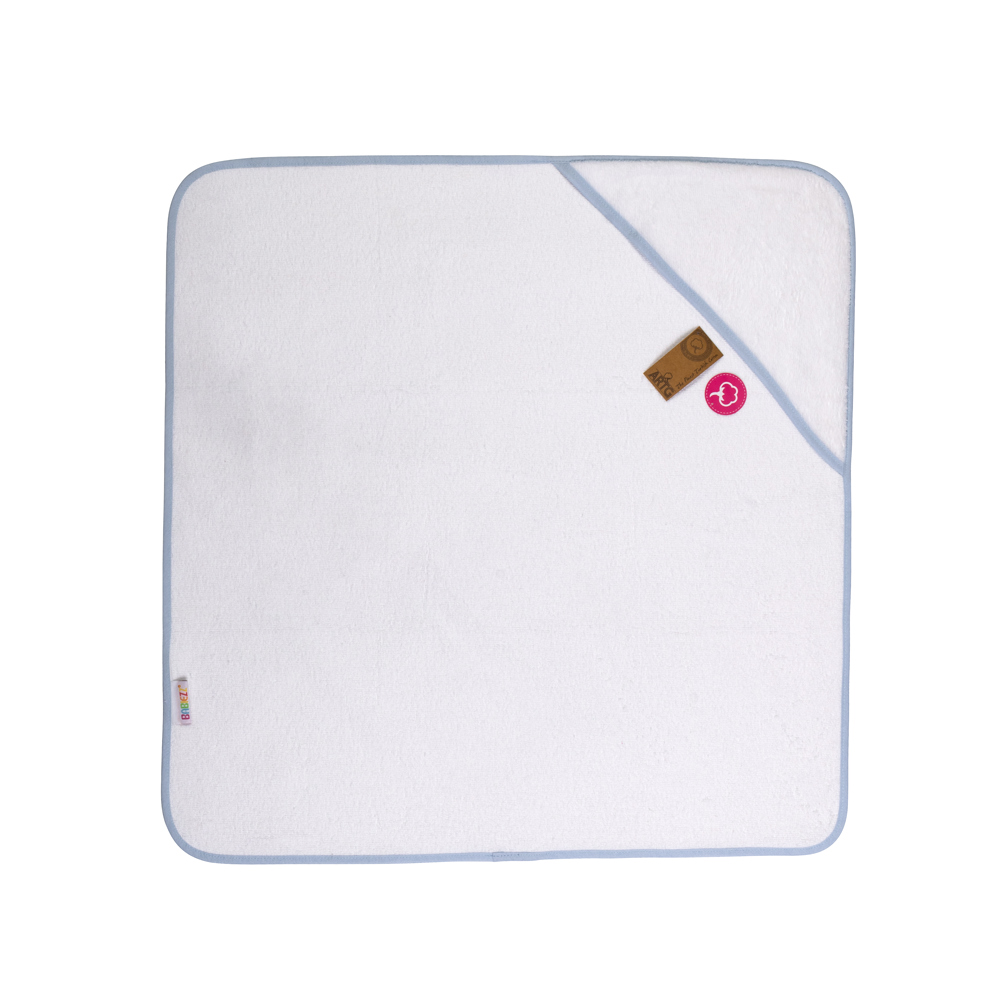 Babiezz® SUBLI Babyhanddoek White\Light Blue