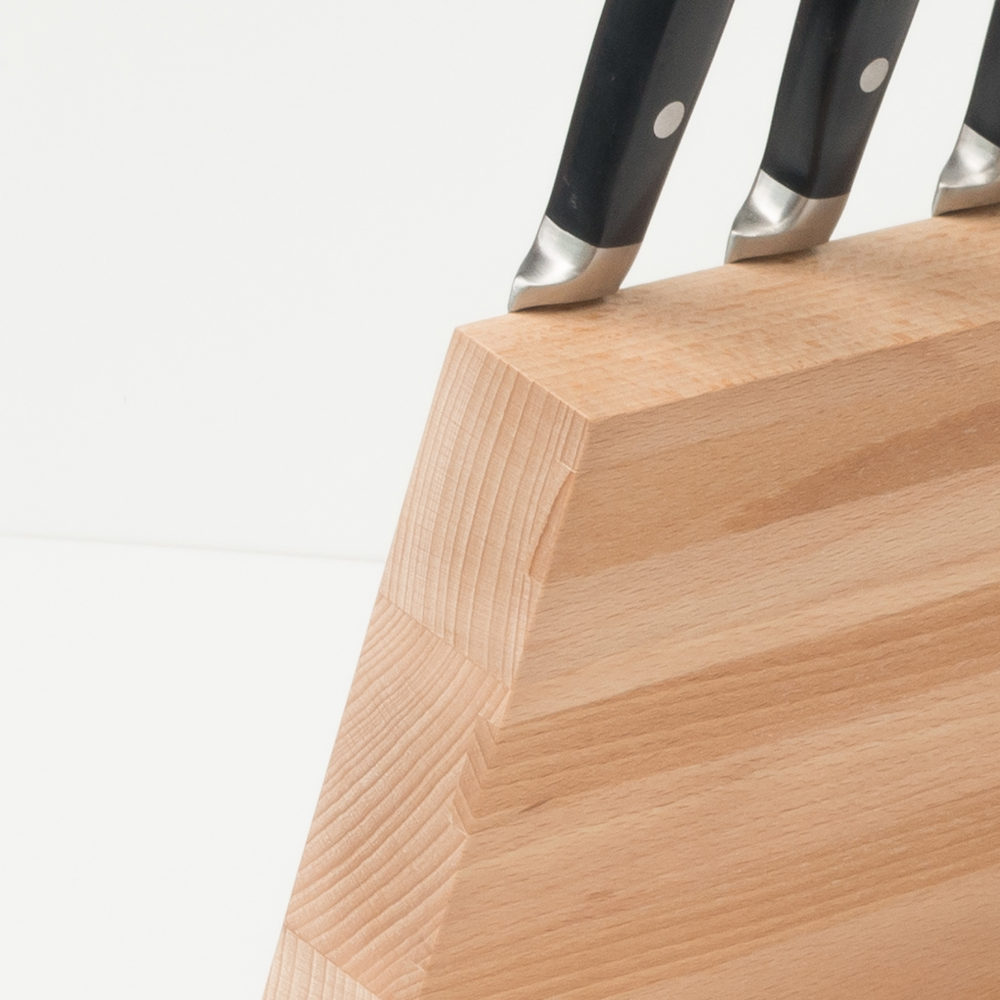 7 Knives block 375x100x210 beech hard wax