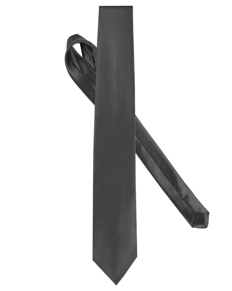 K860 - Satijnen stropdas - Dark Grey
