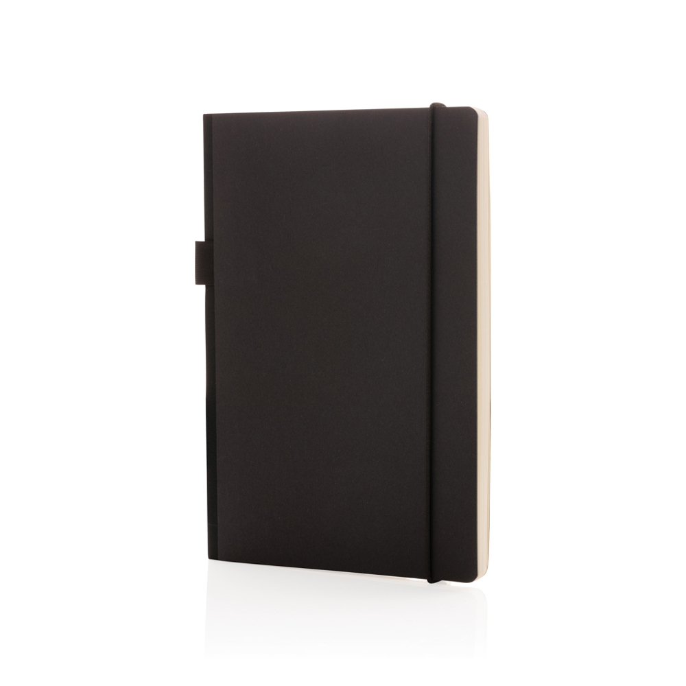 A5 deluxe kraft hardcover notitieboek - zwart (± PMS Black)