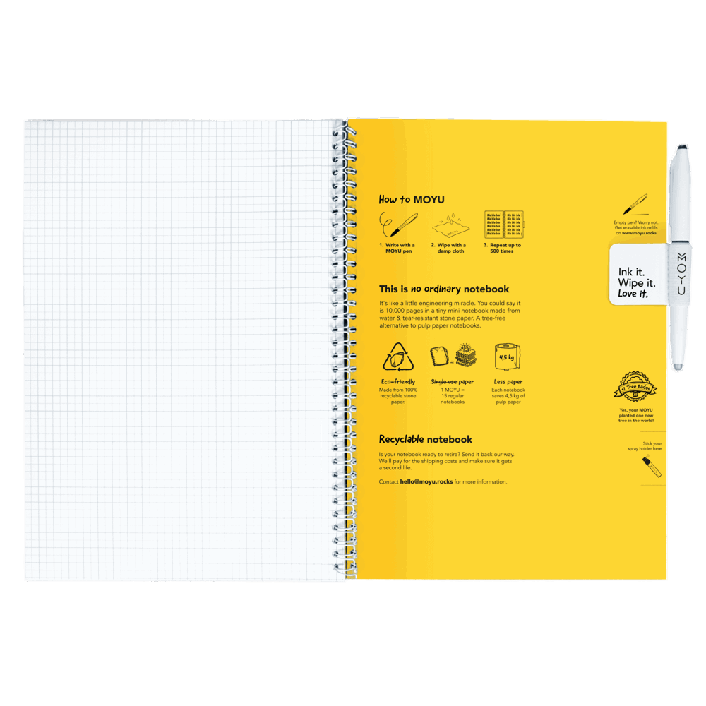 A4 notitieboek herschrijfbaar Hardcover