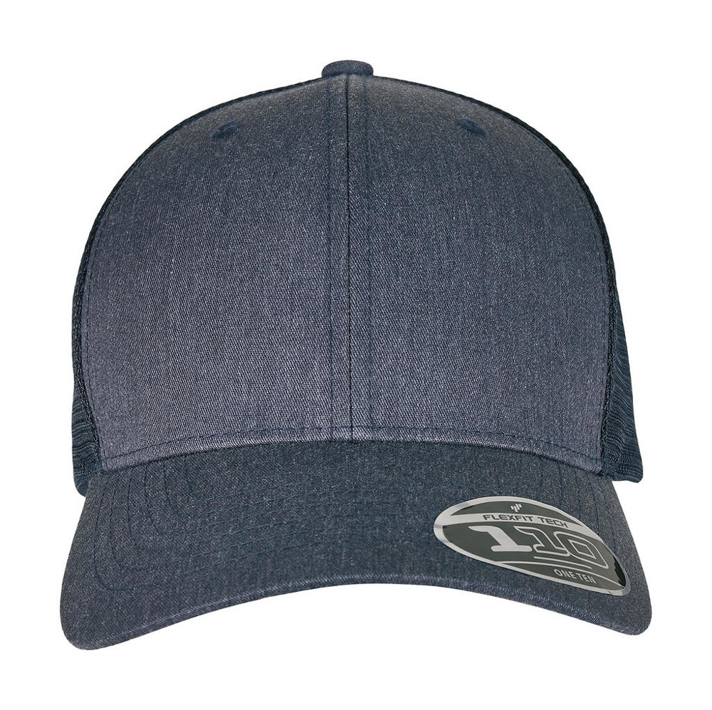 110 Flexfit Melange Trucker - Heather/Navy 