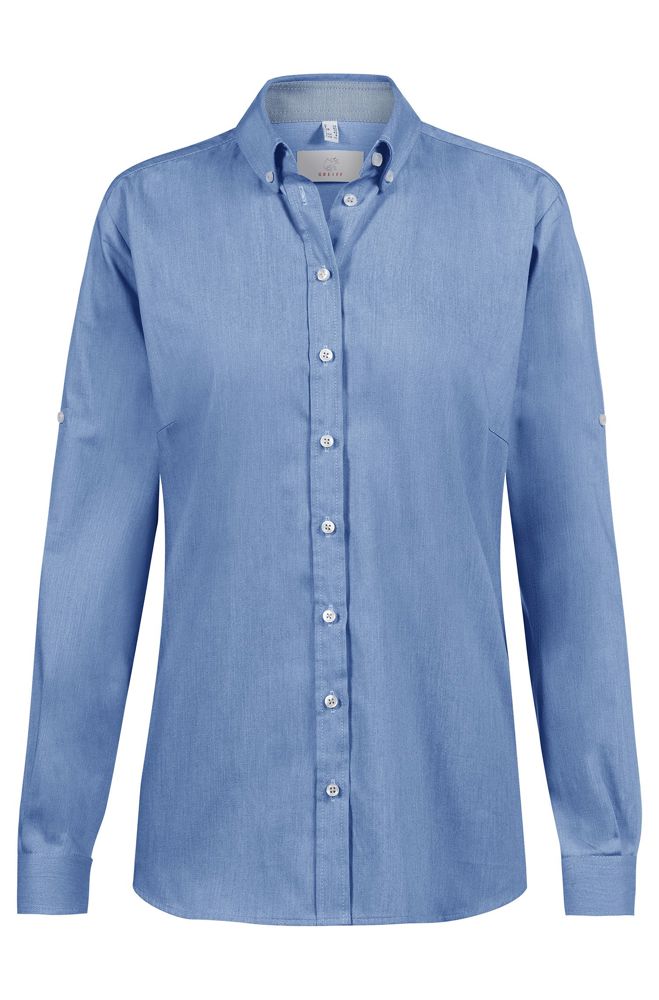 D blouse 1/1 RF Service - 29 denim look lichtblauw