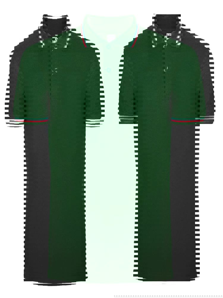 BS Italy Polo, 200gr/m2, 100% Katoen - Flessengroen (PMS 2411C)