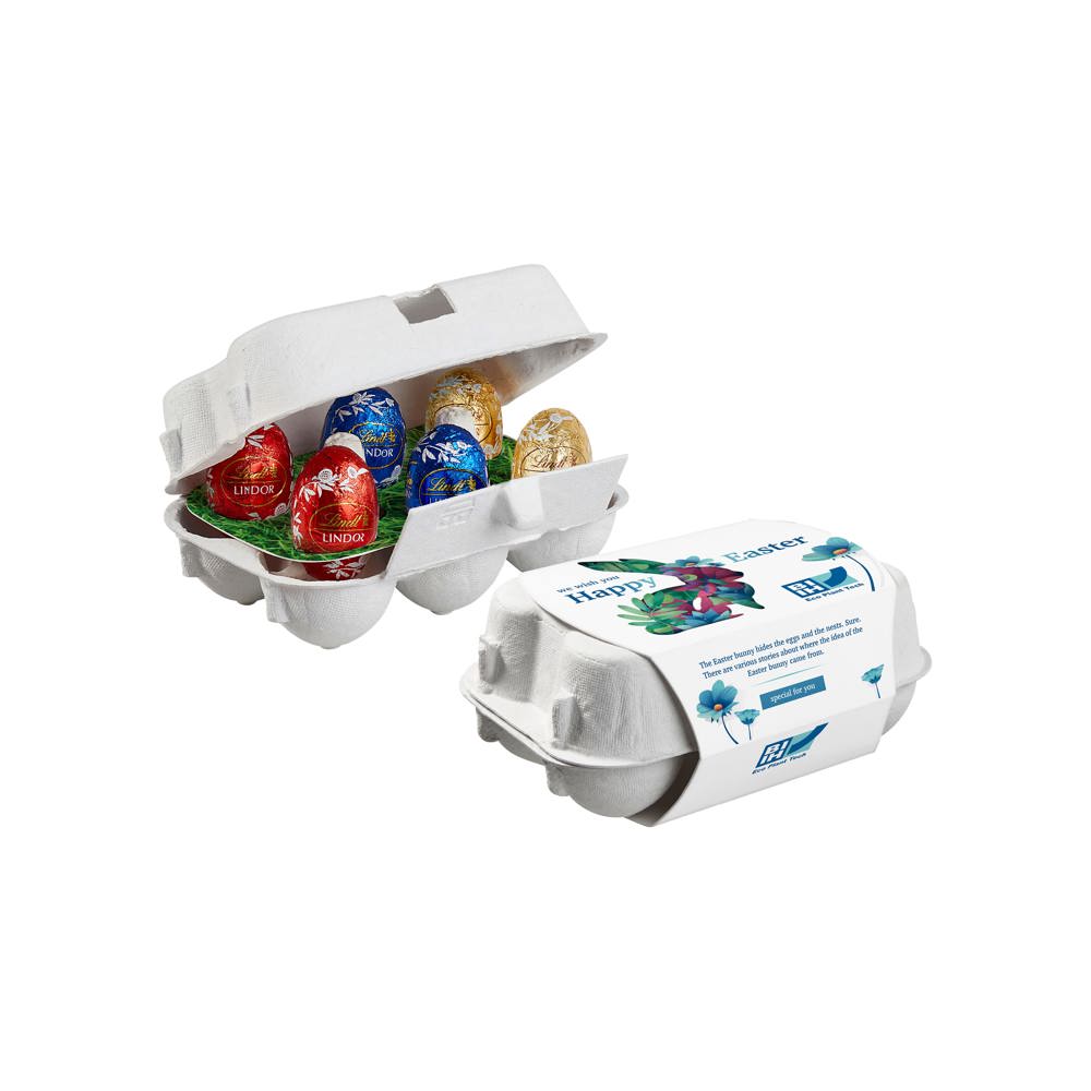 6-pack egg box with Lindt eggs