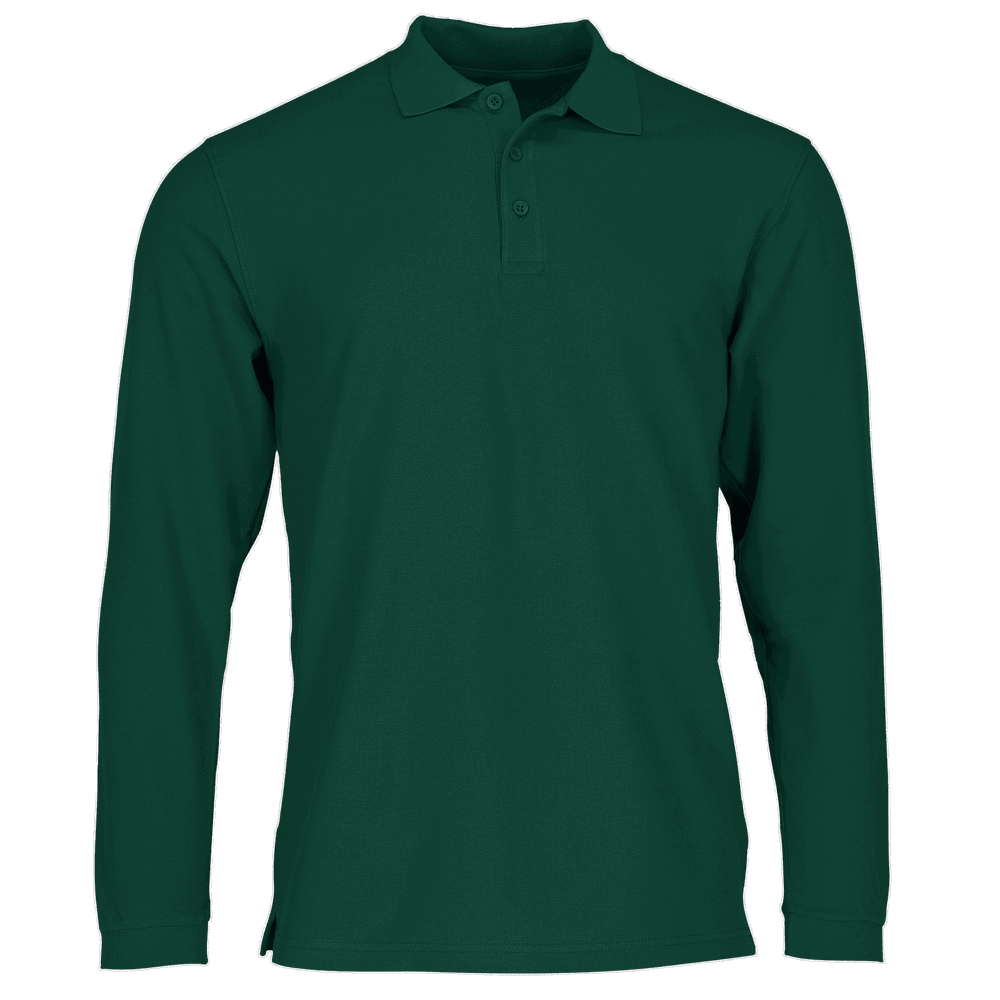 633100 - Premium polo met lange mouwen - bosgroen