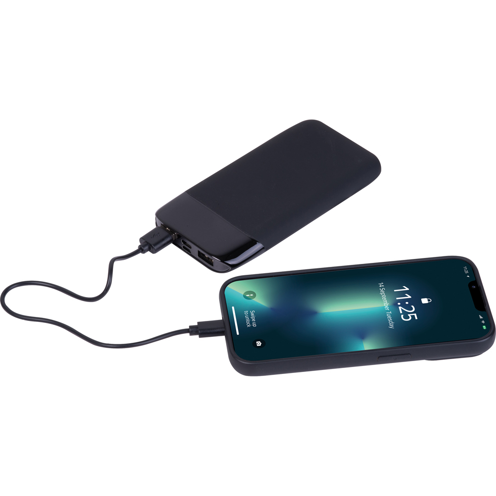 8000 mAh powerbank met verlicht logo