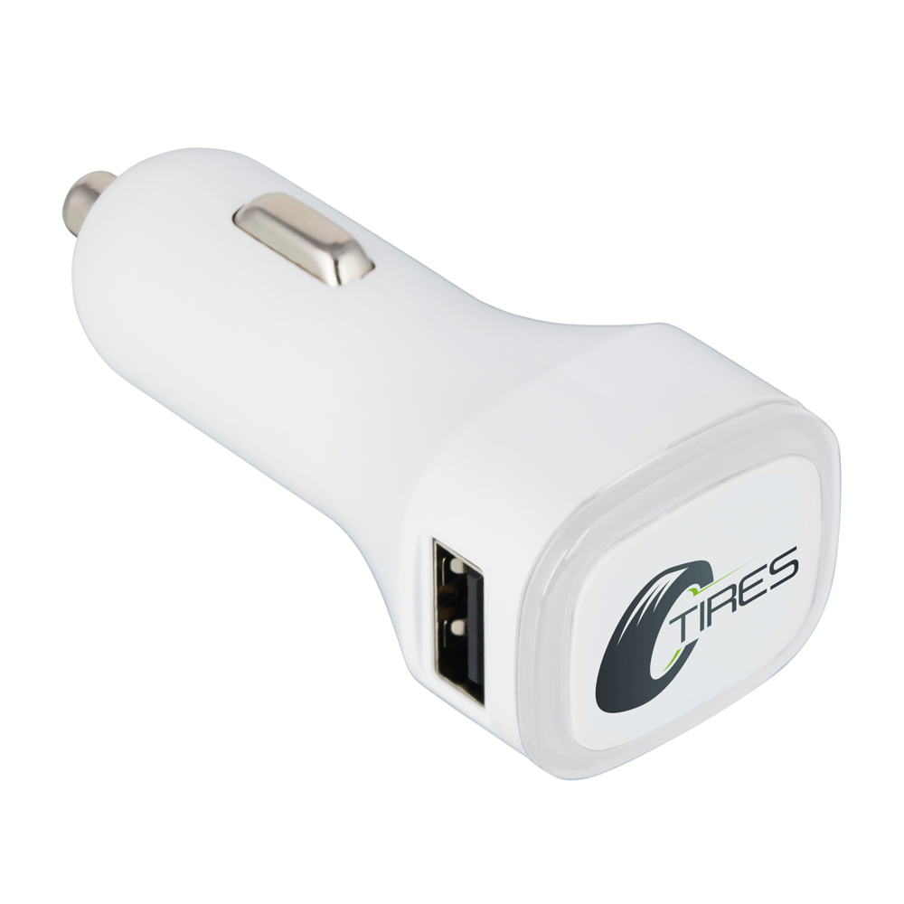 USB car charger COLLECTION 500 - transparant, wit / transparant