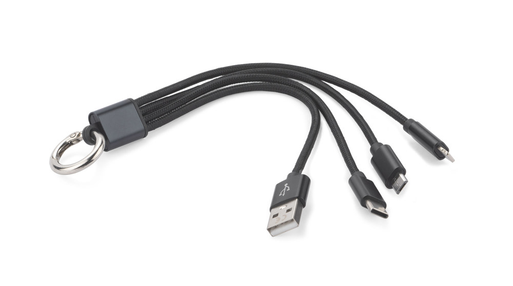 3 in 1 USB cable TAUS - black