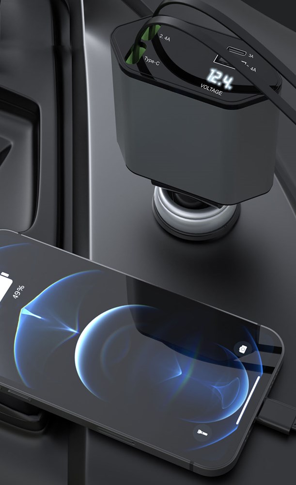 Car Charger "Speed" grijes